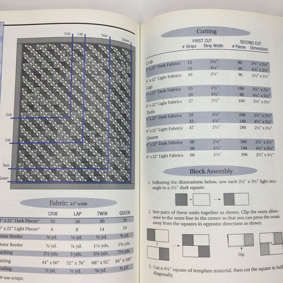 Vintage 1994 ScrapMania More Quick-Pieced Scrap Quilts Book Sally Schneider - Picture 9 of 11